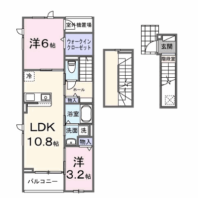 テラス　シティ　八ヶ崎 302【管理NO：1-028686401-03020】 ★家具家電は申し込み後に搬入します★ ★2026年09月下旬入居可能★の外観画像