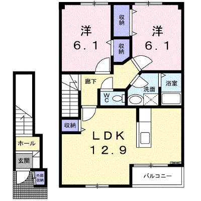 まうゆⅡ 202【管理NO：1-012520401-02020】 ★家具家電は申し込み後に搬入します★ ★2026年12月中旬入居可能★の外観画像