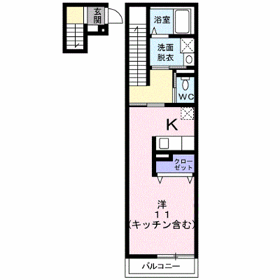 ウエスト・モンターニュＢ 204【管理NO：1-014010302-02040】 ★家具家電は申し込み後に搬入します★ ★2026年11月上旬入居可能★の外観画像