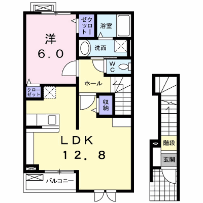 トーク　鷹の羽 202【管理NO：1-017127101-02020】 ★家具家電は申し込み後に搬入します★ ★2026年10月下旬入居可能★の外観画像