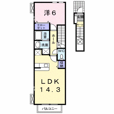 サニーハウス　２ 203【管理NO：1-015861201-02030】 ★家具家電は申し込み後に搬入します★ ★2026年12月上旬入居可能★の外観画像