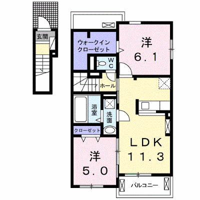アッティラＳ　Ⅱ 201【管理NO：1-023497102-02010】 ★家具家電は申し込み後に搬入します★の外観画像