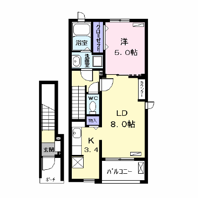 ｈｏｍｅ５・５・５Ｂ 203【管理NO：1-023574502-02030】 ★家具家電は申し込み後に搬入します★の外観画像