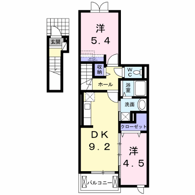 グラン・コーバイ 202【管理NO：1-018944501-02020】 ★家具家電は申し込み後に搬入します★ ★2026年11月上旬入居可能★の外観画像