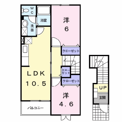 シャン・ド・フルール 201【管理NO：1-011339701-02010】 ★家具家電は申し込み後に搬入します★の外観画像