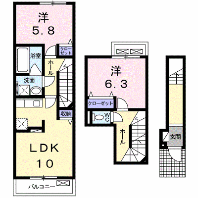 エトワールⅡ　Ｂ 202【管理NO：1-021875802-02020】 ★家具家電は申し込み後に搬入します★ ★2026年11月中旬入居可能★の外観画像
