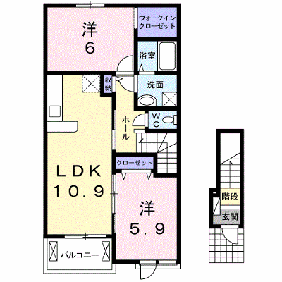 アンジュ・Ｙ 204【管理NO：1-018552001-02040】 ★家具家電は申し込み後に搬入します★ ★2026年11月中旬入居可能★の外観画像