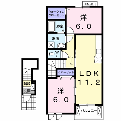 ハーモニーツネヤマ 203【管理NO：1-016888501-02030】 ★家具家電は申し込み後に搬入します★ ★2026年11月中旬入居可能★の外観画像