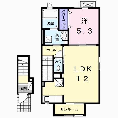 カメリアロッサ　Ⅰ 204【管理NO：1-026649601-02040】 ★家具家電は申し込み後に搬入します★ ★2026年09月下旬入居可能★の外観画像