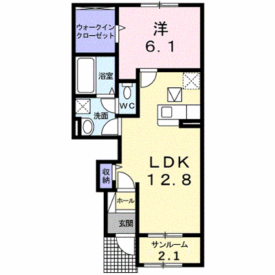 ルタン・リヴァーサⅡ 102【管理NO：1-026354602-01020】 ★家具家電は申し込み後に搬入します★ ★2026年10月下旬入居可能★の外観画像