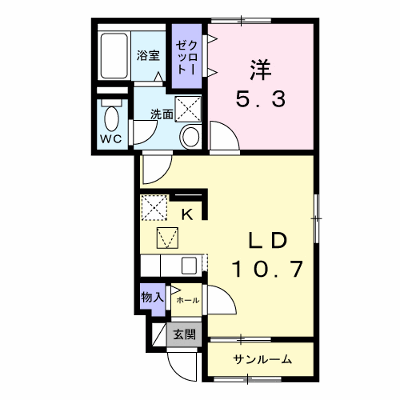 クレール亀山 105【管理NO：1-028846001-01050】 ★家具家電は申し込み後に搬入します★ ★2027年02月中旬入居可能★の外観画像