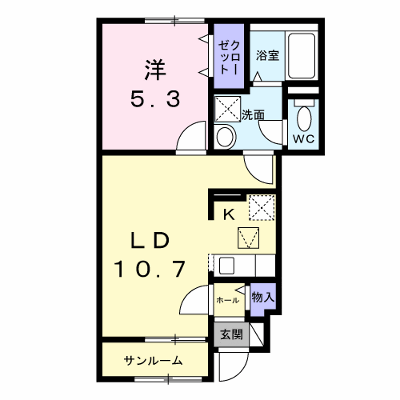 クレール亀山 103【管理NO：1-028846001-01030】 ★家具家電は申し込み後に搬入します★ ★2027年02月中旬入居可能★の外観画像