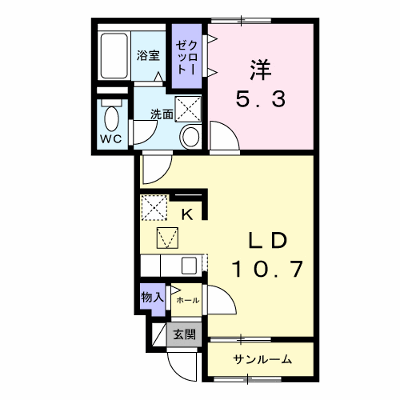クレール亀山 102【管理NO：1-028846001-01020】 ★家具家電は申し込み後に搬入します★ ★2027年02月中旬入居可能★の外観画像