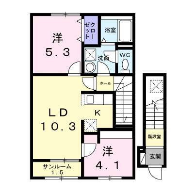 大林１丁目アパート 203【管理NO：1-028841601-02030】 ★家具家電は申し込み後に搬入します★ ★2027年03月中旬入居可能★の外観画像
