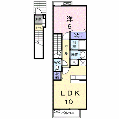 プロムナ－ドⅤ 202【管理NO：1-016012701-02020】 ★家具家電は申し込み後に搬入します★ ★2026年11月中旬入居可能★の外観画像
