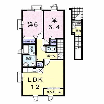 カトルセゾンＡ 203【管理NO：1-015093001-02030】 ★家具家電は申し込み後に搬入します★の外観画像