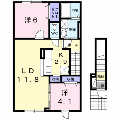 グリーンレイク 202【管理NO：1-017766701-02020】 ★家具家電は申し込み後に搬入します★ ★2026年10月下旬入居可能★の外観画像