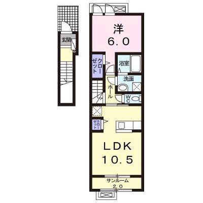 シェ・モア 202【管理NO：1-024679301-02020】 ★家具家電は申し込み後に搬入します★ ★2026年10月下旬入居可能★の外観画像