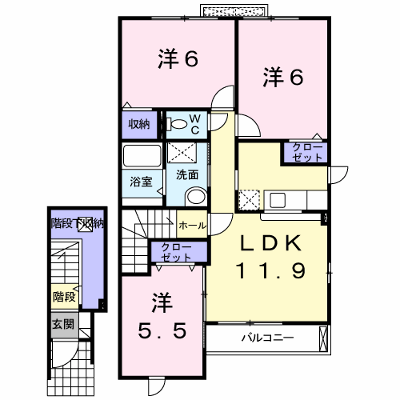 ベル　コリーヌＡ 204【管理NO：1-014601301-02040】 ★家具家電は申し込み後に搬入します★ ★2026年10月下旬入居可能★の外観画像