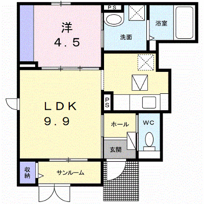 アヴニール 101【管理NO：1-021821301-01010】 ★家具家電は申し込み後に搬入します★ ★2026年10月下旬入居可能★の外観画像