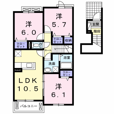 アルドールＨ 202【管理NO：1-020801701-02020】 ★家具家電は申し込み後に搬入します★ ★2026年10月下旬入居可能★の外観画像