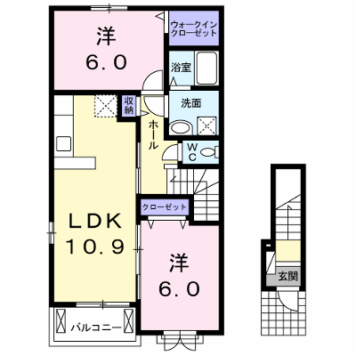 サンリットＣ 201【管理NO：1-019118401-02010】 ★家具家電は申し込み後に搬入します★ ★2026年10月下旬入居可能★の外観画像