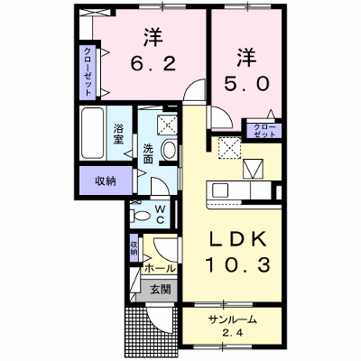 グレースメロウＦ 102【管理NO：1-027932301-01020】 ★家具家電は申し込み後に搬入します★ ★2026年10月下旬入居可能★の外観画像