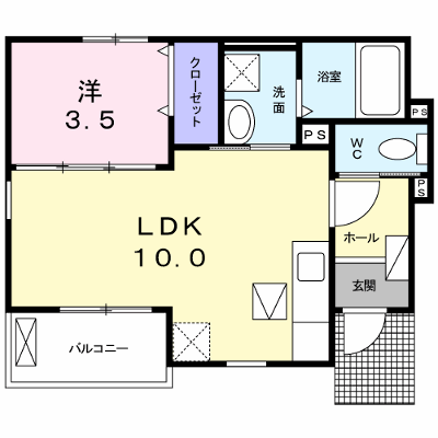 クレールＢ 101【管理NO：1-022498802-01010】 ★家具家電は申し込み後に搬入します★ ★2026年11月中旬入居可能★の外観画像