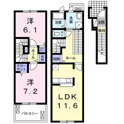 プレ・アビタシオン土浦Ⅲ 205【管理NO：1-017344103-02050】 ★家具家電は申し込み後に搬入します★ ★2026年10月中旬入居可能★の外観画像