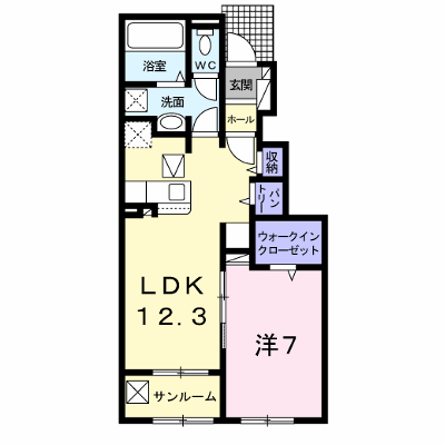 パストラル　Ｄ 102【管理NO：1-025862301-01020】 ★家具家電は申し込み後に搬入します★ ★2026年10月下旬入居可能★の外観画像