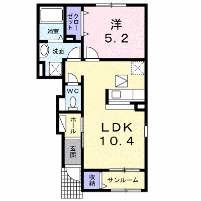 プリートⅠ 103【管理NO：1-018323301-01030】 ★家具家電は申し込み後に搬入します★ ★2026年11月上旬入居可能★の外観画像