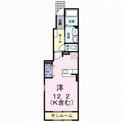 サンフォレスタ 104【管理NO：1-017267101-01040】 ★家具家電は申し込み後に搬入します★ ★2026年10月中旬入居可能★の外観画像