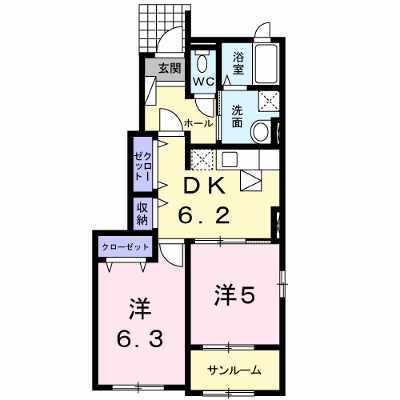 モンソレイユⅤ 101【管理NO：1-015777902-01010】 ★家具家電は申し込み後に搬入します★ ★2026年11月中旬入居可能★の外観画像