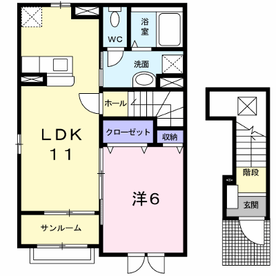 ドルチェ 201【管理NO：1-015910401-02010】 ★家具家電は申し込み後に搬入します★ ★2026年11月上旬入居可能★の外観画像