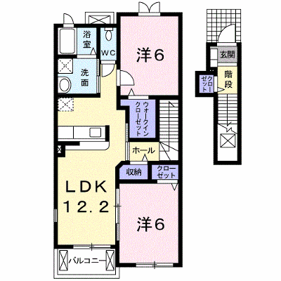サンフラワー 202【管理NO：1-015193001-02020】 ★家具家電は申し込み後に搬入します★ ★2026年11月上旬入居可能★の外観画像