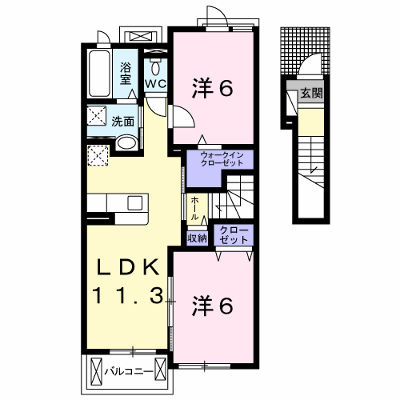 スバル 205【管理NO：1-024085401-02040】 ★家具家電は申し込み後に搬入します★ ★2026年10月上旬入居可能★の外観画像