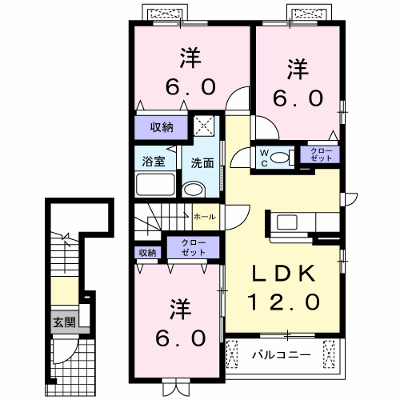 メゾン・ド・ファミーユ 205【管理NO：1-016212301-02040】 ★家具家電は申し込み後に搬入します★ ★2026年10月下旬入居可能★の外観画像