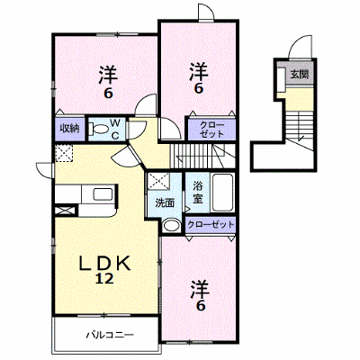 メゾン・ドゥー 203【管理NO：1-015437401-02030】 ★家具家電は申し込み後に搬入します★ ★2026年10月下旬入居可能★の外観画像
