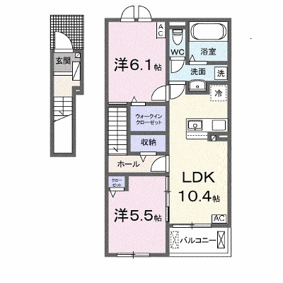 リーフⅡ 202【管理NO：1-027740902-02020】 ★家具家電は申し込み後に搬入します★ ★2026年10月下旬入居可能★の外観画像