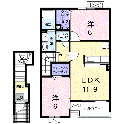 グリシーヌ　アビテ 205【管理NO：1-015530801-02050】 ★家具家電は申し込み後に搬入します★ ★2026年10月下旬入居可能★の外観画像