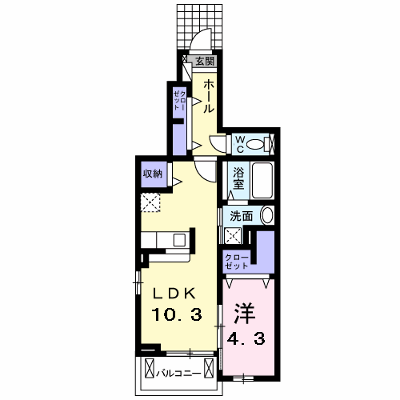アムールＣ 105【管理NO：1-020629601-01040】 ★家具家電は申し込み後に搬入します★ ★2026年10月下旬入居可能★の外観画像