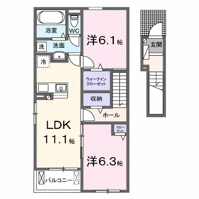 ケーズコート中迫３ 206【管理NO：1-027451803-02050】 ★家具家電は申し込み後に搬入します★ ★2026年11月中旬入居可能★の外観画像