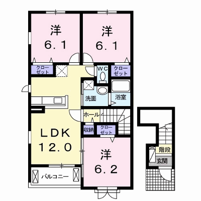 フランメゾン南沖洲Ａ 201【管理NO：1-023023701-02010】 ★家具家電は申し込み後に搬入します★ ★2026年10月上旬入居可能★の外観画像