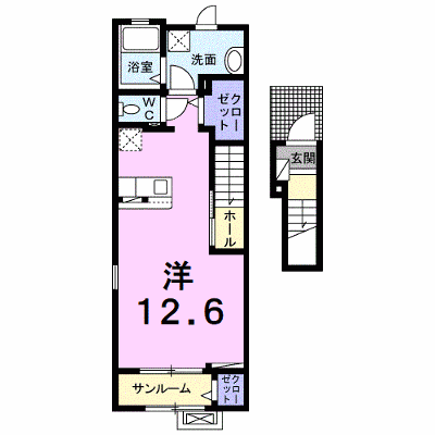 クレメント　Ⅰ 203【管理NO：1-024504501-02030】 ★家具家電は申し込み後に搬入します★の外観画像