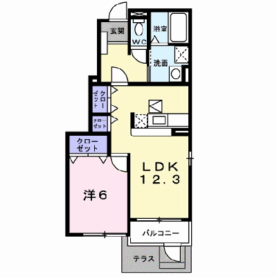 アルカンシェルＡ 101【管理NO：1-013124401-01010】 ★家具家電は申し込み後に搬入します★ ★2026年10月下旬入居可能★の外観画像