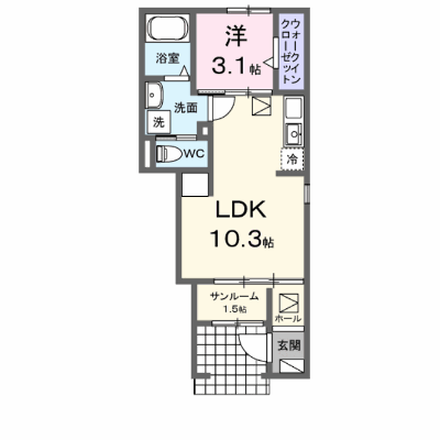 オリーブ・アール 105【管理NO：1-028057601-01050】 ★家具家電は申し込み後に搬入します★ ★2026年12月中旬入居可能★の外観画像