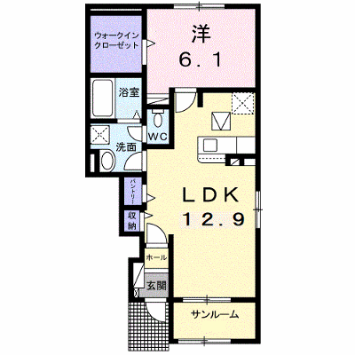 フォンテーヌ　Ⅱ 103【管理NO：1-025142702-01030】 ★家具家電は申し込み後に搬入します★ ★2026年10月上旬入居可能★の外観画像