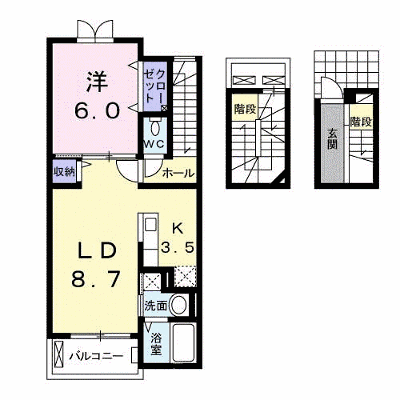 ｂｅｌｌｅ・８８ 302【管理NO：1-018463701-03020】 ★家具家電は申し込み後に搬入します★ ★2026年12月中旬入居可能★の外観画像