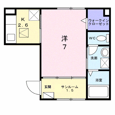 クロシェットⅡ 103【管理NO：1-027945201-01030】 ★家具家電は申し込み後に搬入します★ ★2026年11月中旬入居可能★の外観画像