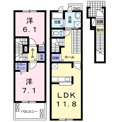 ファミールケイ　Ｆ 203【管理NO：1-015841601-02030】 ★家具家電は申し込み後に搬入します★ ★2026年10月上旬入居可能★の外観画像